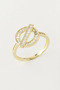 Mixed Luxury Zircon Stone Steel Ring 1 Piece - 4