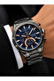 Men's Wristwatch Steel Band Smoked Color Function Calendar Gift Boxed - 3