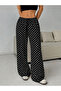 Women's Polka Dot Patterned Wide Leg Pants Comfortable Fit Palazzo Trousers Summer Stylish Model