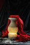 Gray Vase Model Salt Lamp Decorative Ambient Lamp with Wooden Base - 4
