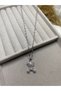 Cute Teddy Bear Silver Color Steel Necklace (40+5 cm) - 3