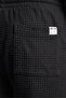 Men's Black Textured Elastic Waist Lace-Up Shorts - 5