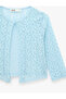 Round Neck Semi-Transparent Half Sleeve Crop Lace Crop Blouse - 5