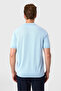 Blue Regular Fit Polo Neck Knitwear T-Shirt - 6