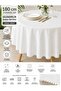 180 cm Round Fiber Lined Wipeable Oilcloth Tablecloth - 3
