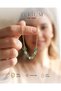 Women's Olive Branch Figured Colorful Zircon Stone 316L Steel Necklace 45 cm - 5