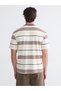 Vizyon New Season Crew Neck Striped Combed Cotton Men's T-Shirt - 4