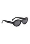 Polarized Sunglasses Black Frame Smoke Mirror Lens 52mm - P605GY1PV