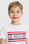 Boy's White Crew Neck T-Shirt 50327008-Vr013 - 2
