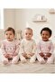 Baby Girl Pastel Strawberry Patterned 3-Piece Jumpsuit Set