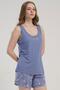 Women's Thick Strap Shorts Purple Pajama Set C5T7N1215 - 2