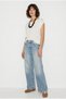 Women's Ecru Boat Neck Bat Sleeve Mercerized Cotton Knitwear Blouse Tk261058 60286223 - 2