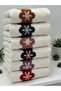Punch Embroidered 6 Piece 50X90 Hand and Face Towel Set - 2
