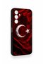 Samsung A54 Compatible Wolf Turkish Flag Patterned Silicone Case - 2
