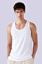 Men's 3-Piece Cotton & Modal Daily Standard Size Undershirts - Soft & Breathable Fabric - 3