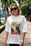 For the Sake of Cat Love 126 Front Cat Printed White Oversize T-Shirt 100% Cotton Unisex Cat Lover Premium Design - 5