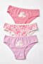 Girl's 3-Piece Cotton Underwear Printed Daily Classic Model (8825-3) - 3