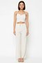 Women's Plus Size Thin Straps Sweetheart Neck Drawstring Crop Top Long Pants Beach Set Casual Comfortable - 4