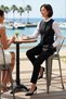 Women's Plus Size Sleeveless Vest Pants Set Buttoned Woven Fabric Regular Cut Daily Casual Stylish - 3