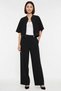 Women's Relaxed Fit Zippered Long Sleeve Scuba Crepe Pocketed Crew Neck Wide Leg Knitted Set Casual - 4