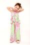 Girl's Viscose Set with Daisy Print - 4