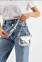 Women's Mini Size Hand and Shoulder Crossbody Bag Silver