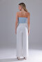 White Tencel Fabric Palazzo Pants - 6