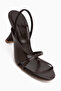 Noria Brown Elastic Women's Heeled Shoes