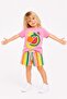 Girls' Summer Watermelon Pattern T-Shirt Shorts Set 3-10 Years - 5