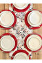 American Service, New Season, Sakura Pattern, Red 6 Supla and Runner Cover - 3