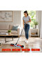 Grey Dual Rubber Floor Wiper 42cm with Stick – Double Lip Floor Squeegee - 2
