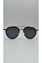 Double Bridge Black Frame Unisex Sunglasses