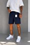 Men's Navy Blue Pleated Comfortable Fit Summer Modal Shorts Ke-2100