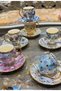 Galalsie Porcelain Hand-Painted 6-Piece Cup Set