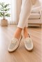 Women's Buckle Casual Loafer Suede Shoes - Black - 3