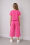 Girl's Floral Embroidered T-Shirt Wide-Leg Pants Two-Piece Set - 2