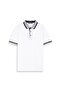 Contrast Detailed Pique White T-Shirt