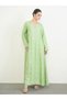 Green Paisley Print Long Sleeves Jalabiya - 3