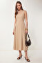 A-Line Midi Woven Dress Lwf0026 Cream - 3