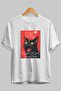 For the Love of Cats 116 Front Cat Printed White Oversize T-Shirt 100% Cotton Unisex Cat Lover Premium Design
