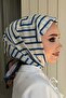 Striped Scarf Navy Blue