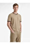 Short Sleeve Ribbed Cotton T-Shirt with Crew Neck and Slim Fit - 2
