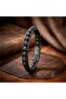 Lava Stone Natural Stone Leather Bracelet 31682B2D8M3 - 3