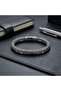 Pipe Cut Hematite and Steel Chain Men's Bracelet 31682B21D2 - 4