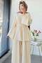 Premium Linen Velora Trousers Set - Cream - 4
