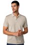 Ar-Ma Men's Polo Collar T-Shirt Unprinted Basic Regular Fit Double Collar Combed Cotton Pique Y31374357002 Beige-B1 - 3