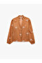 Cotton Voile Fabric Semi-Transparent Embroidered Ruffle Stand Collar Long Sleeve Shirt - 3