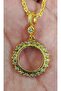 Gold Color Plated Stone Quarter Necklace - 3