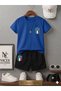 Summer Children's T-Shirt Shorts Unisex (Italy 4 Star Print on the Left)