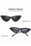 Womens Cat Eye Sunglasses UV400 Protection Black Frame Fashion Anti Glare Sun Shades with Case 34mm Grey Lens - 5